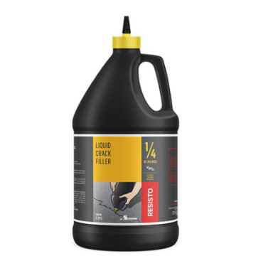 1-gallon container of Liquid Crack Filler for cold-pour asphalt driveway crack repair