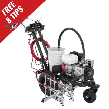 Titan PowrLiner 5500 Line Striping Machine with Free 8 Tips – High-performance airless striping sprayer for professional parking lot, road, and field marking.