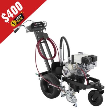 Titan PowrLiner PL3500 1-Gun Paint Sprayer with $400 Cash Back Promotion – Professional airless line striping machine for parking lots, roads, and athletic fields.