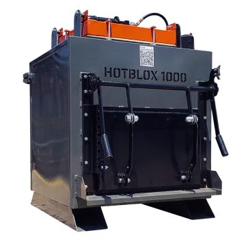 HotBlox 1000 Heater front view - mini asphalt plant - hot mix on the go