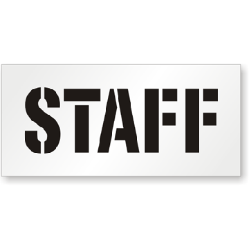 Heavy Duty 12" Staff Stencil