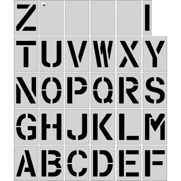 Full Alphabet Letter Stencils Kit - 4 Inch Stencil - Paint Your Own Sign