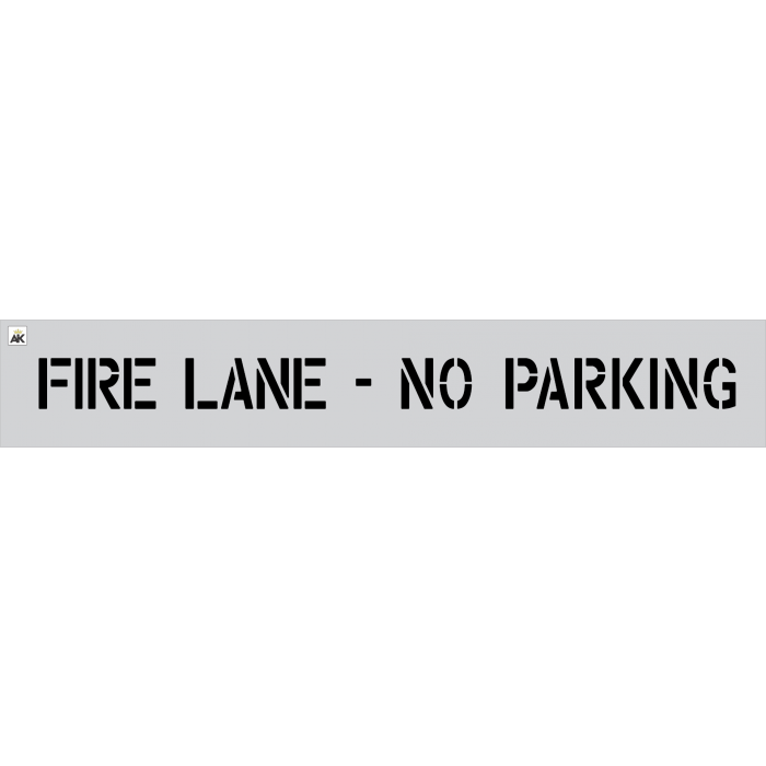 Curb N Sign Reusable Fire Lane Stencil - 4 Inch Premium No Parking Flexible  Stencil for Customizing Curbs or Parking Lots - Multisurface No Parking