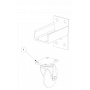 Caster Bracket with mounted Caster Sub-Assembly (Left)'