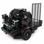 AirBoss 300 Pro Hydraulic Sealcoat Sprayer with Single 7k Axle Trailer - Front and Side'