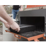Hands loading asphalt bricks into the MR2X2 Mini Infrared Asphalt Recycler, Asphalt Bricks Full Pallet (63 bricks)'
