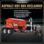 Asphalt Hot Box Reclaimer with listed benefits: dual infrared heaters, spark ignition, dual hopper, PLC controls

'