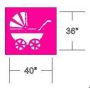 Heavy Duty 36" Baby Carriage Stencil'