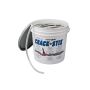 Crack Stix 125 ft. Gray 1/2 inch concrete crack filler shown in open pail with visible product ready for application'