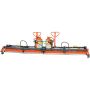 Side view of Pro Infrared Asphalt Heater showing wheels, frame, and heating panels (tanks not included)
'
