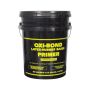 Single 5-gallon pail of Pave Prime Oxi-Bond Primer, a latex-rubber based concentrate for improving adhesion of asphalt-based sealers.
'