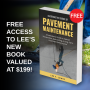 Free access to Lee Lowis’s book Mastering the Science of Pavement Maintenance, bonus with the sealcoating training webinar.'