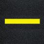 Yellow preformed thermoplastic road marking line for traffic lanes or curbs, 5 inches by 3 feet.'