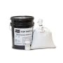 Close-up view of Top Patch Contractor Kit showing pail, aggregate bag, and curing bottle'