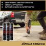 Tru Tack Cold Joint Sealer being sprayed into an asphalt crack – benefits highlighted on the image.'