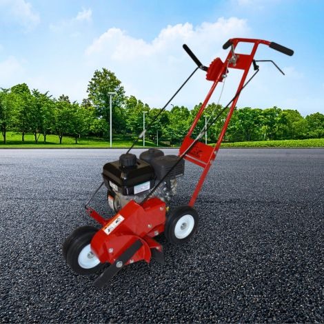 Lawn edgers and crack cleaners for asphalt surface preparation